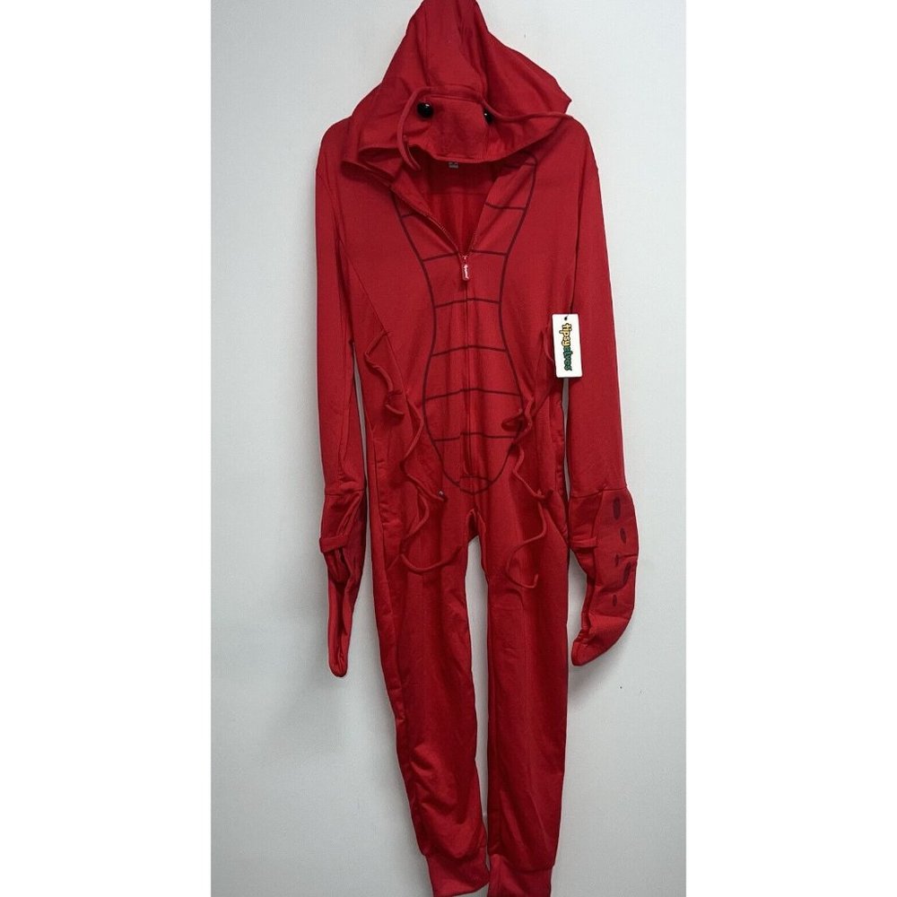 Tipsy Elves Lobster Halloween Costume Mens SZ XS Cosplay Unisex Hooded Jumpsuit
